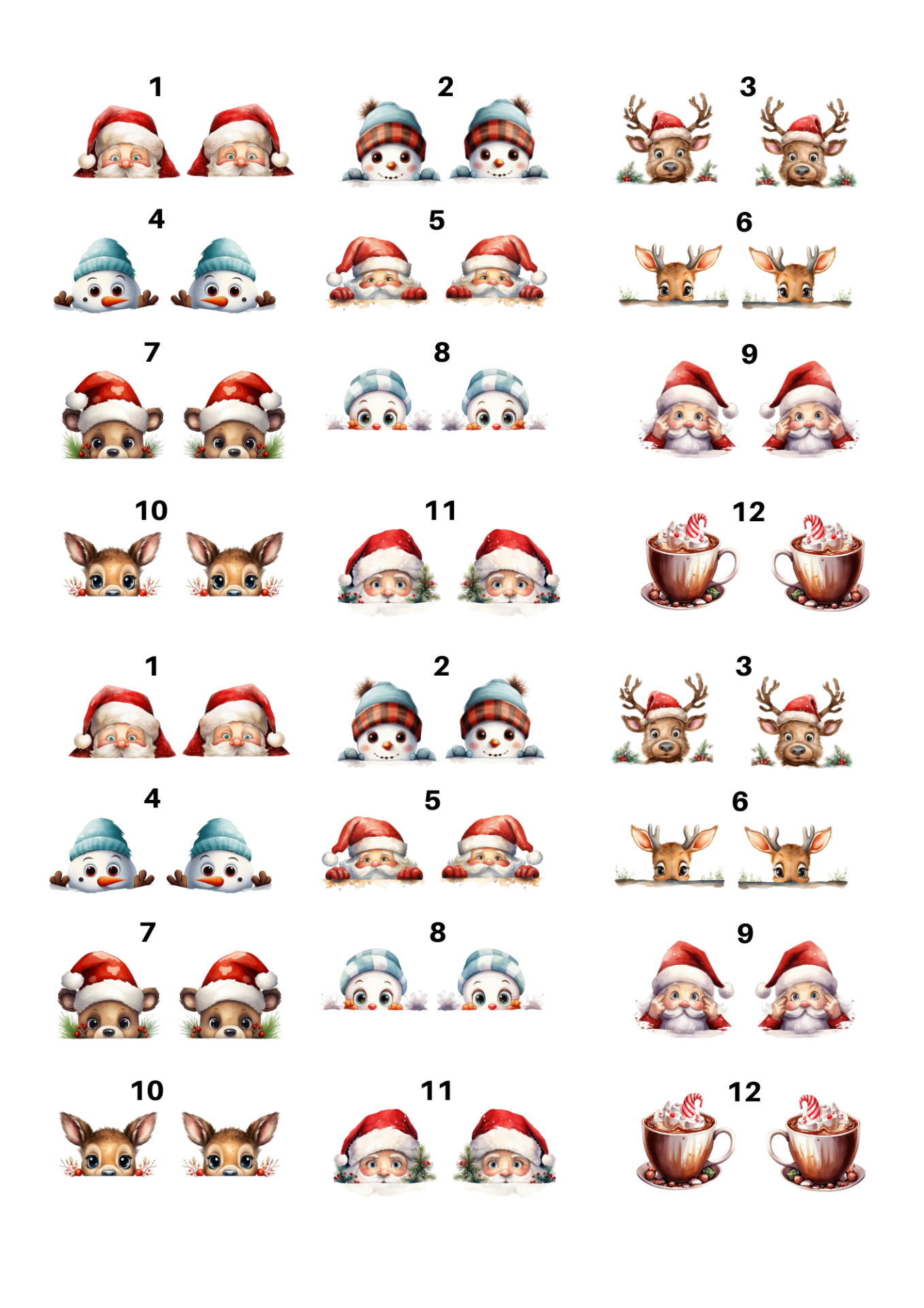 11101 Christmas Ceramic decals - Enamel Decal - Fusible Decal - Glass Fusing Decal ~ Waterslide Decal 11101