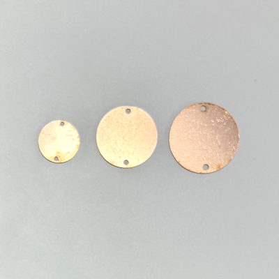 Round Copper Blanks with 2 holes 24ga. 37h
