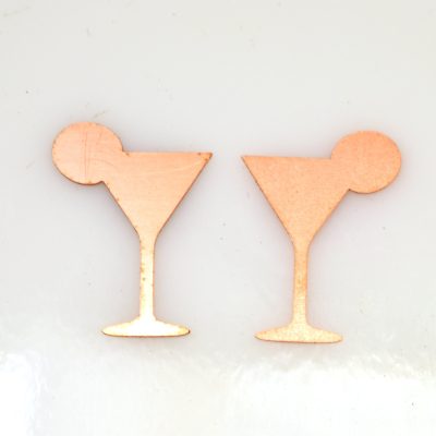 copper blank #598 copper blank , cocktail glass, copper disc, disc, stamping blank, personalized disc