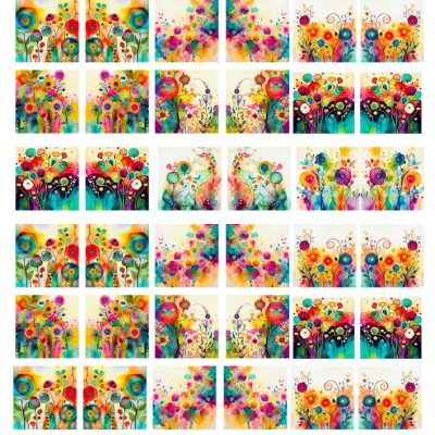 Ceramic decals - Enamel Decal - Fusible Decal - Glass Fusing Decal ~ Waterslide Decal 40054