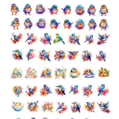 Ceramic decals - Bird - Enamel Decal - Fusible Decal - Glass Fusing Decal ~ Waterslide Decal - 30133