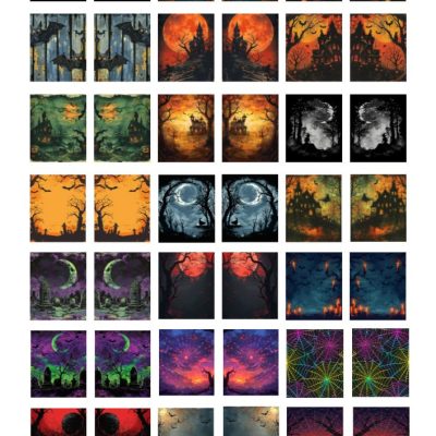 Ceramic decals - Halloween - Enamel Decal - Fusible Decal - Glass Fusing Decal ~ Waterslide Decal - 31103