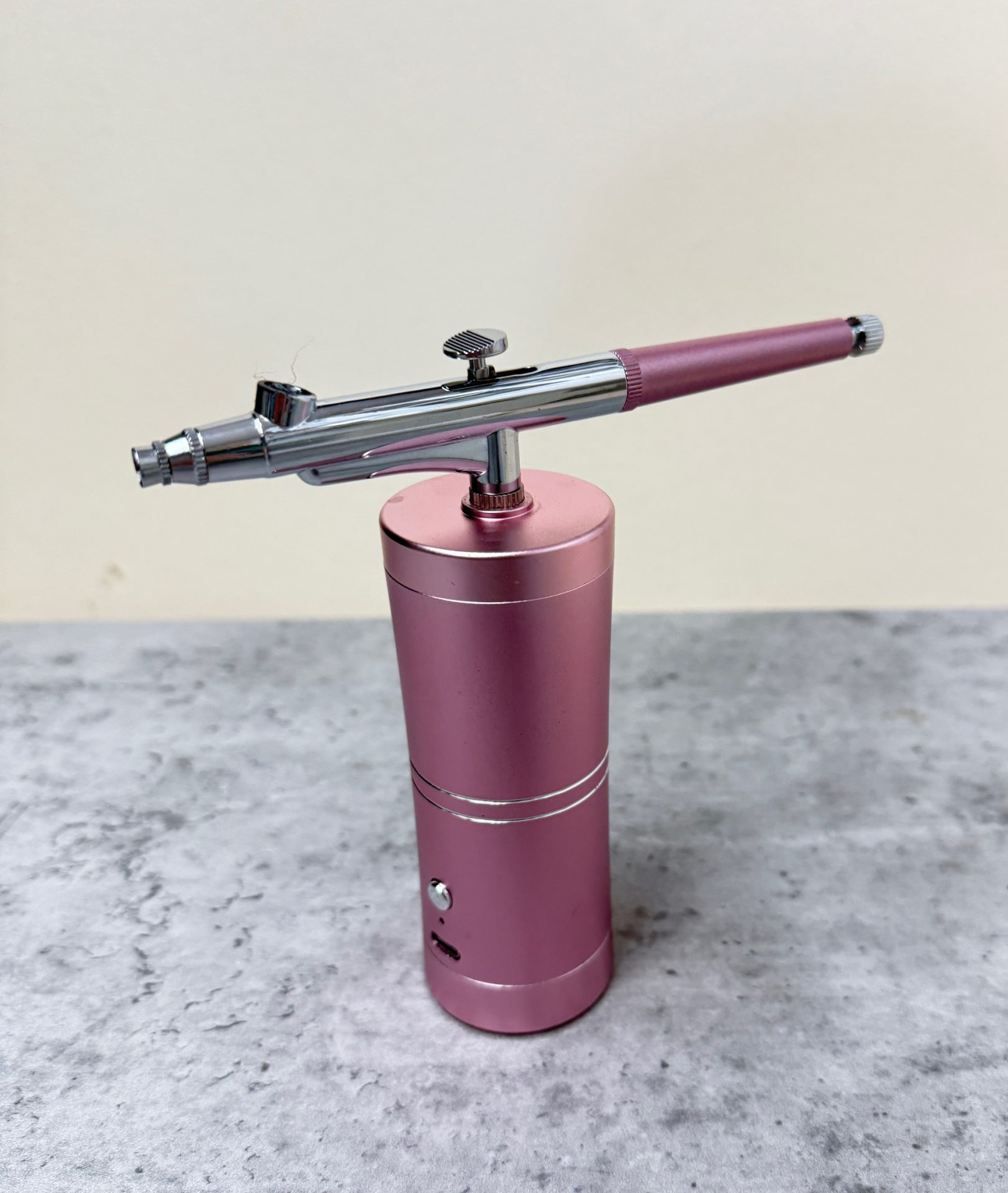 Rechargeable Airbrush Kit – Pink Compressor Gun - Wireless Pink Airbrush Gun - For Enamel, Makeup, Nails, Cake & Crafts