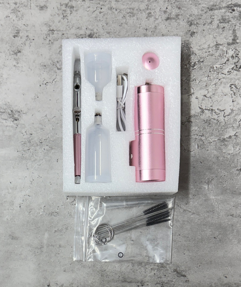 Rechargeable Airbrush Kit – Pink Compressor Gun - Wireless Pink Airbrush Gun - For Enamel, Makeup, Nails, Cake & Crafts - Image 6