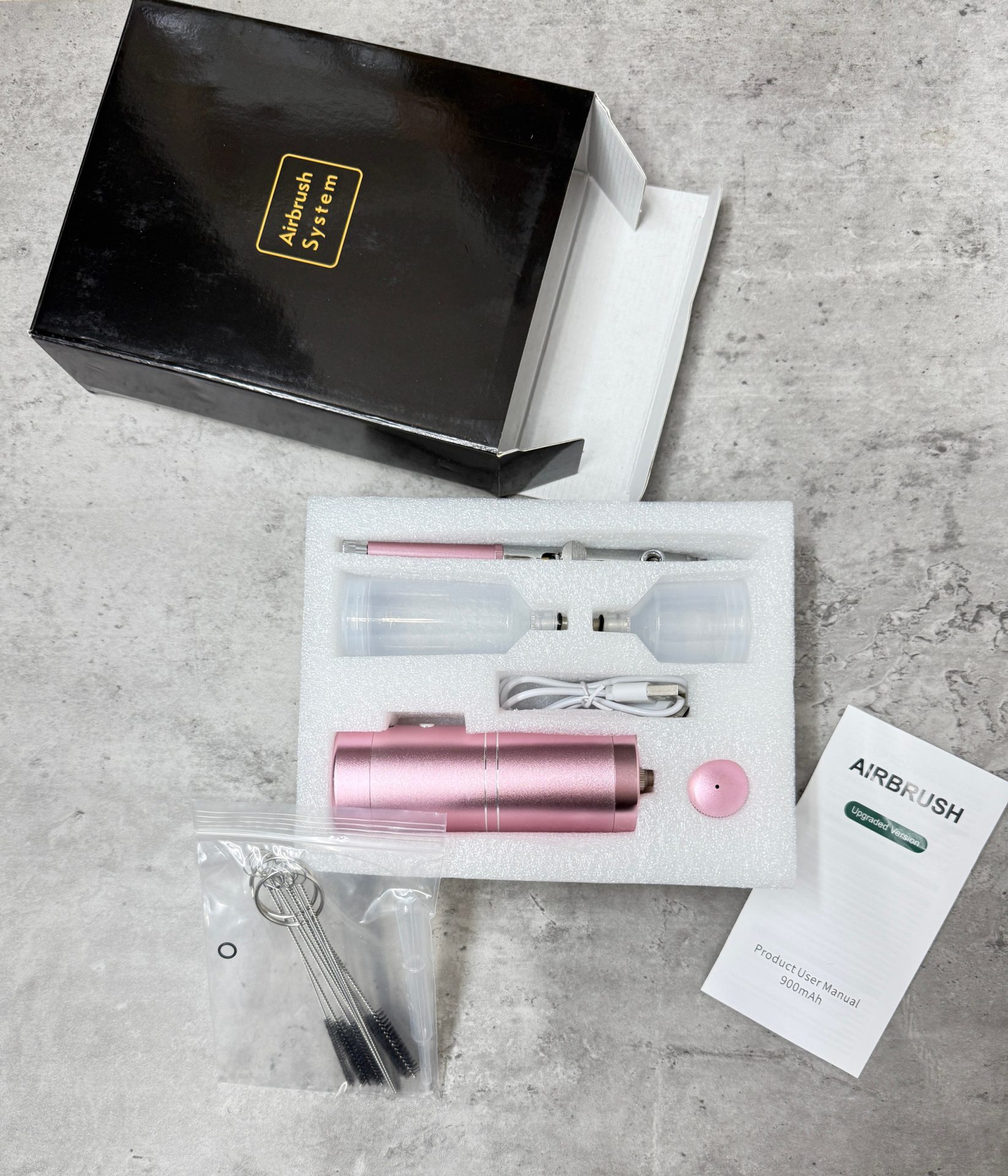 Rechargeable Airbrush Kit – Pink Compressor Gun - Wireless Pink Airbrush Gun - For Enamel, Makeup, Nails, Cake & Crafts - Image 5