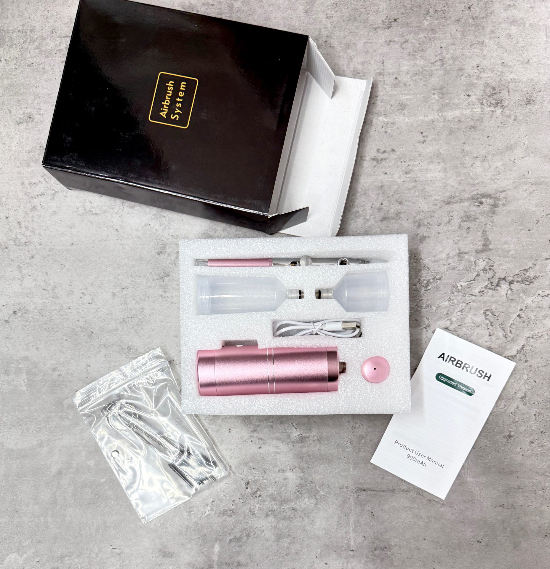 Rechargeable Airbrush Kit – Pink Compressor Gun - Wireless Pink Airbrush Gun - For Enamel, Makeup, Nails, Cake & Crafts - Image 4