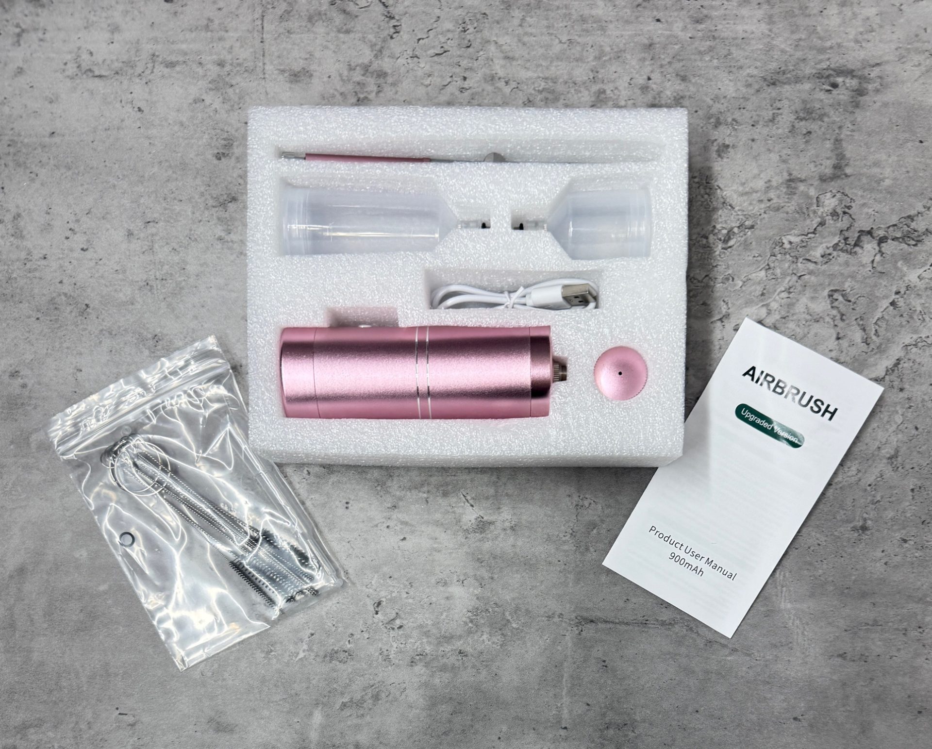 Rechargeable Airbrush Kit – Pink Compressor Gun - Wireless Pink Airbrush Gun - For Enamel, Makeup, Nails, Cake & Crafts - Image 3